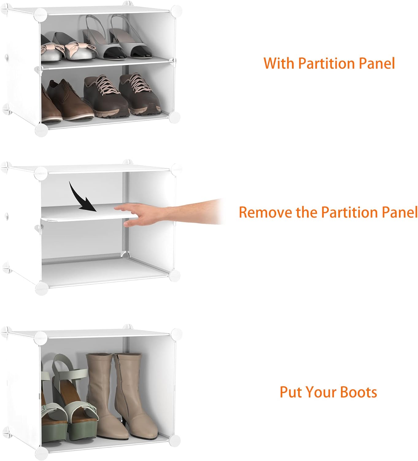 HOMIDEC Shoe Rack, 8 Tier Shoe Storage Cabinet 32 Pair Plastic Shoe Shelves Organizer for Closet Hallway Bedroom Entryway