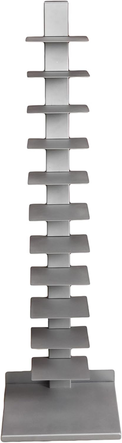 SEI Furniture 12 shelf Metal Spine Book Tower, Black